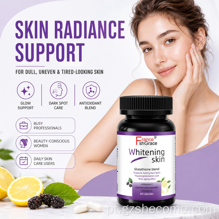 Melhor Shecome Skin Whitening 60 Cápsulas 5000mg Antioxidante